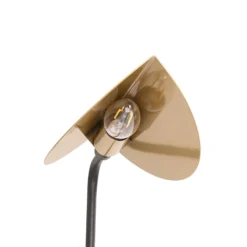 Lámpara de mesa Corner, negro/dorado, altura 57 cm, E14