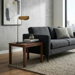 Lámpara de mesa Corner, negro/dorado, altura 57 cm, E14
