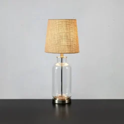 Lámpara de mesa Costero, transparente/natural, 61,5 cm