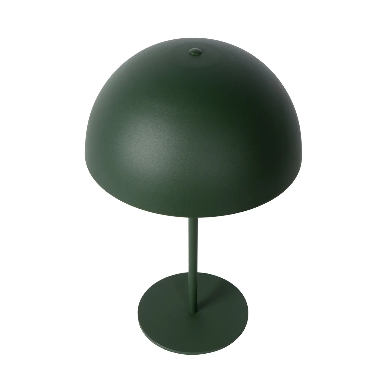 Lámpara de mesa de acero Siemon, Ø 25 cm, verde