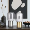 Lámpara de mesa decorativa Albero batería, pie oro