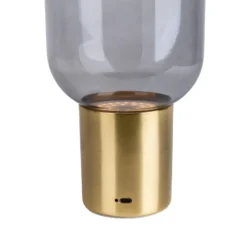 Lámpara de mesa decorativa Albero batería, pie oro