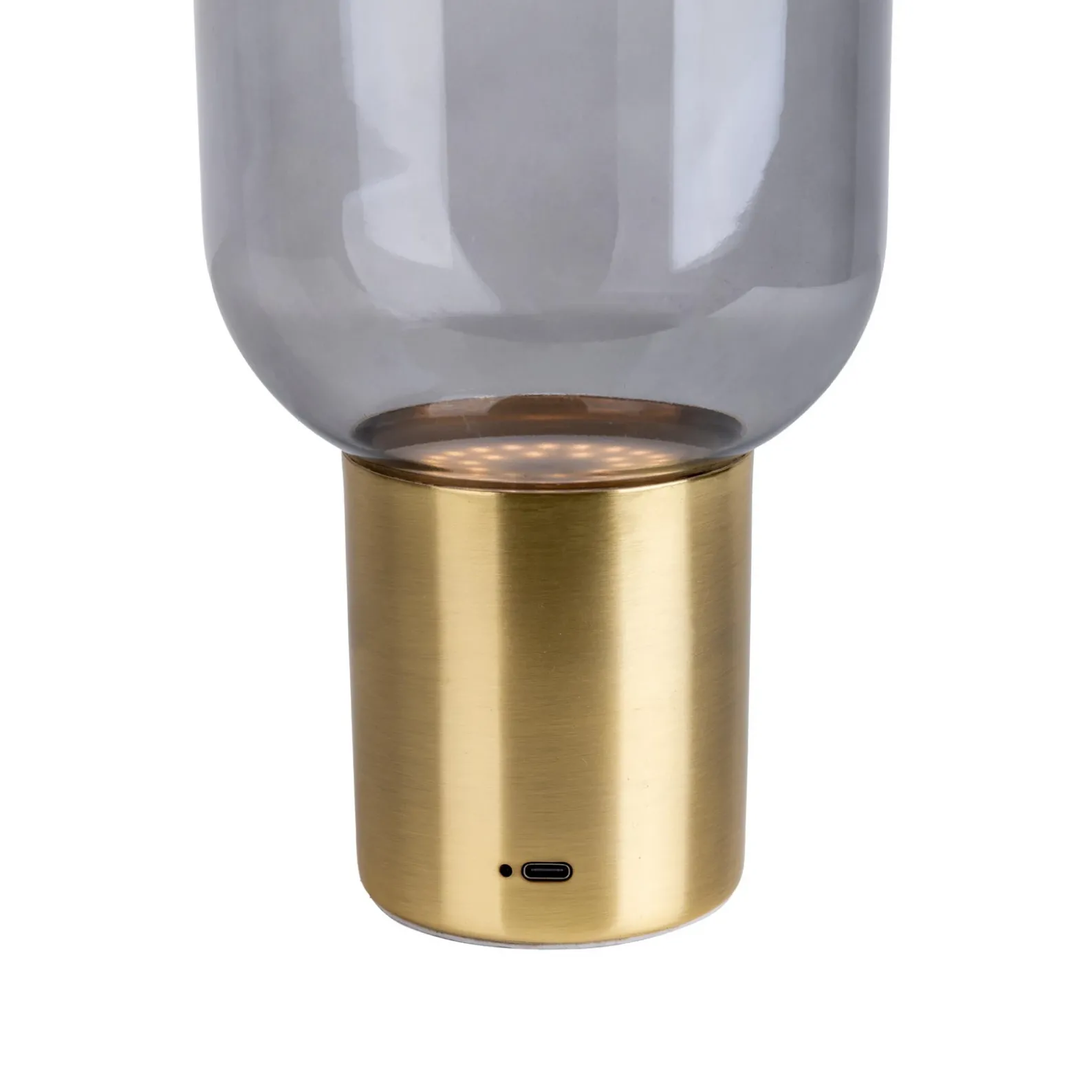 Lámpara de mesa decorativa Albero batería, pie oro