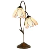 Lámpara de mesa de estilo Tiffany Liliana, 2 luces