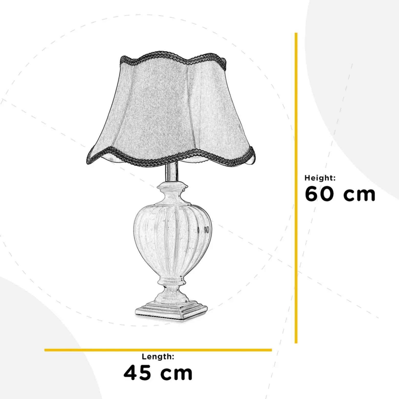 Lámpara de mesa Desy, cerámica, color crema, altura 60 cm, E27