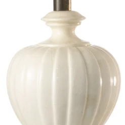 Lámpara de mesa Desy, cerámica, color crema, altura 60 cm, E27