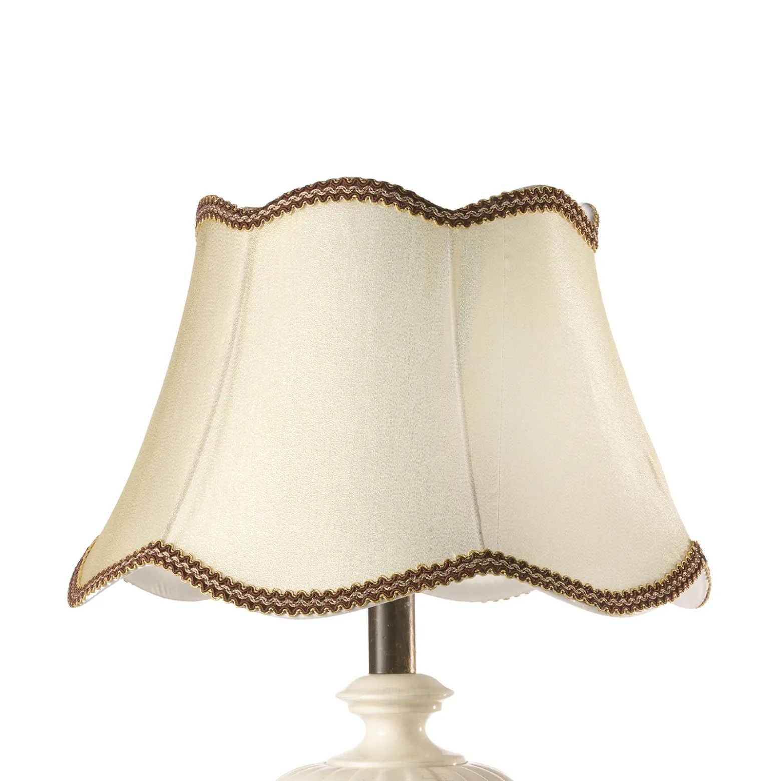 Lámpara de mesa Desy, cerámica, color crema, altura 60 cm, E27