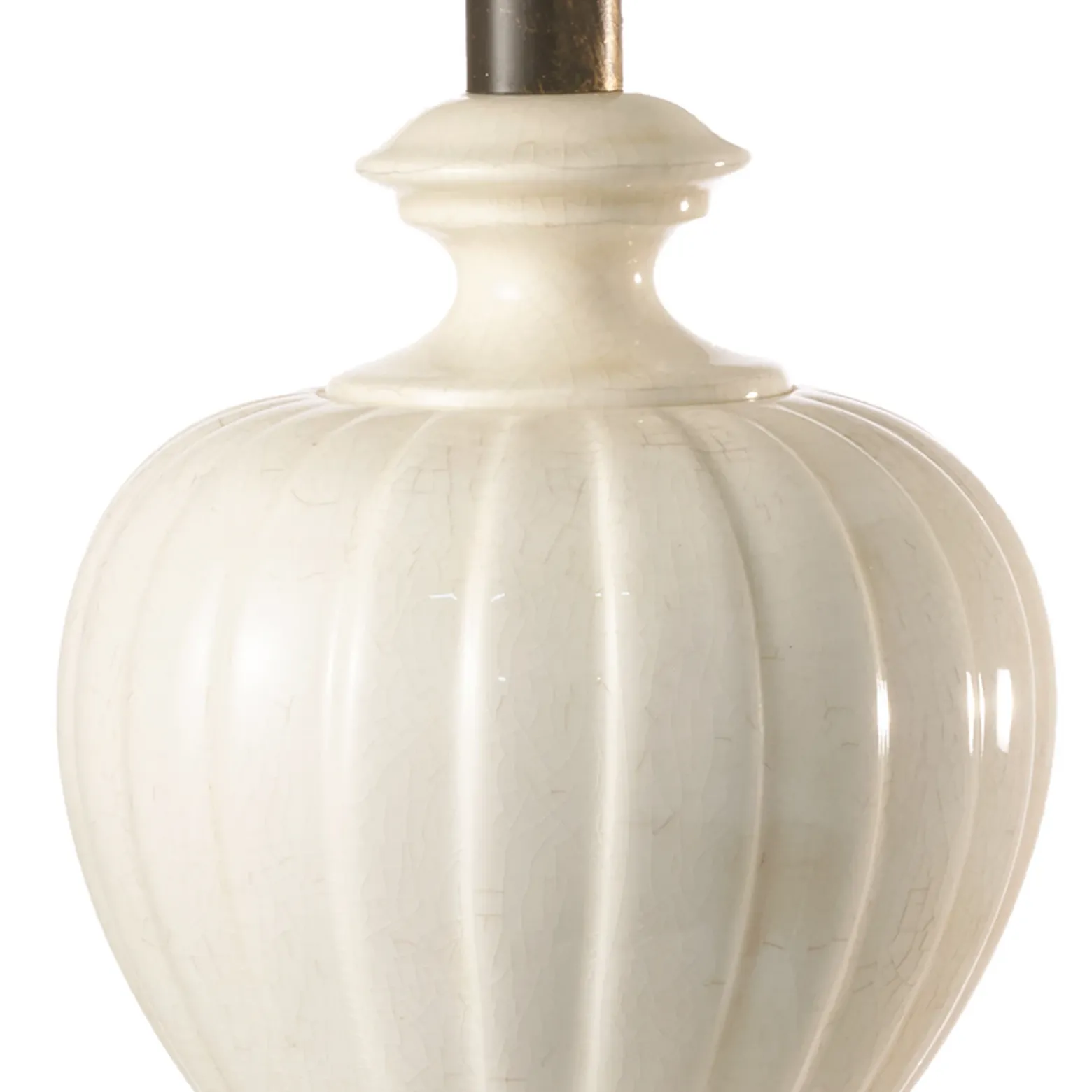 Lámpara de mesa Desy, cerámica, color crema, altura 60 cm, E27