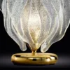 Lámpara de mesa de vidrio Foglie de vidrio Murano