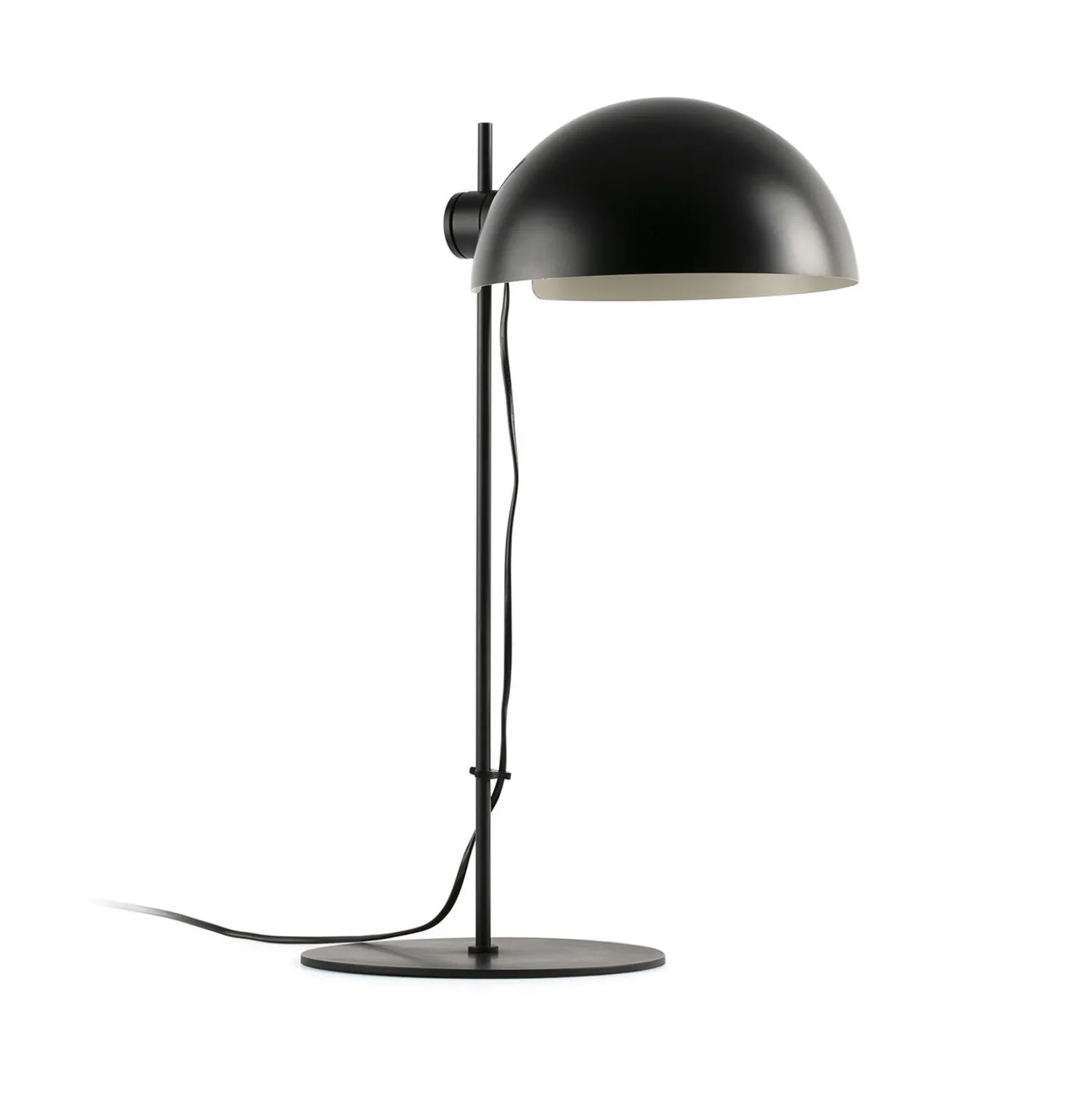 Lámpara de mesa Dominica, negro mate, acero, altura 53 cm