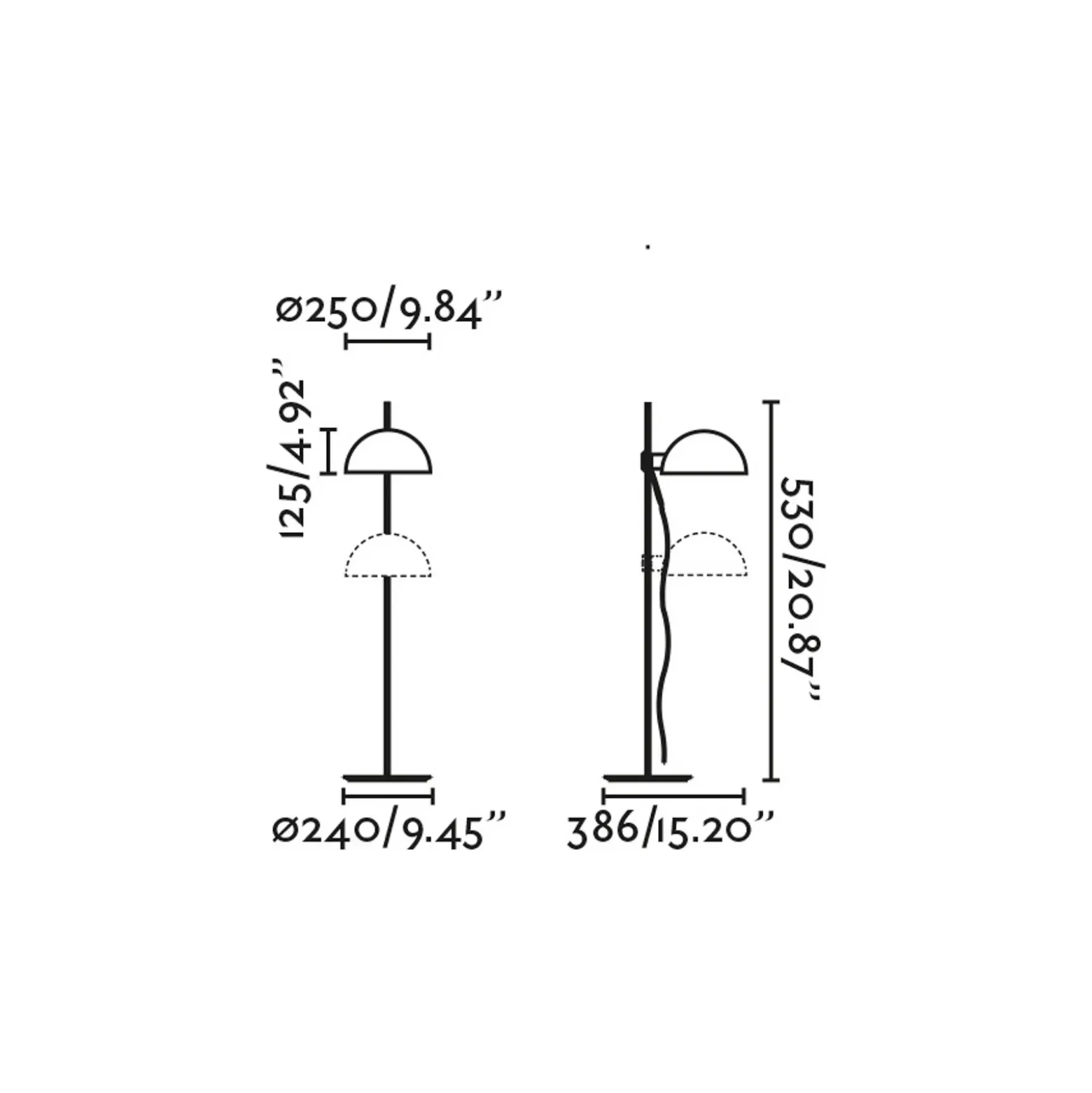 Lámpara de mesa Dominica, negro mate, acero, altura 53 cm