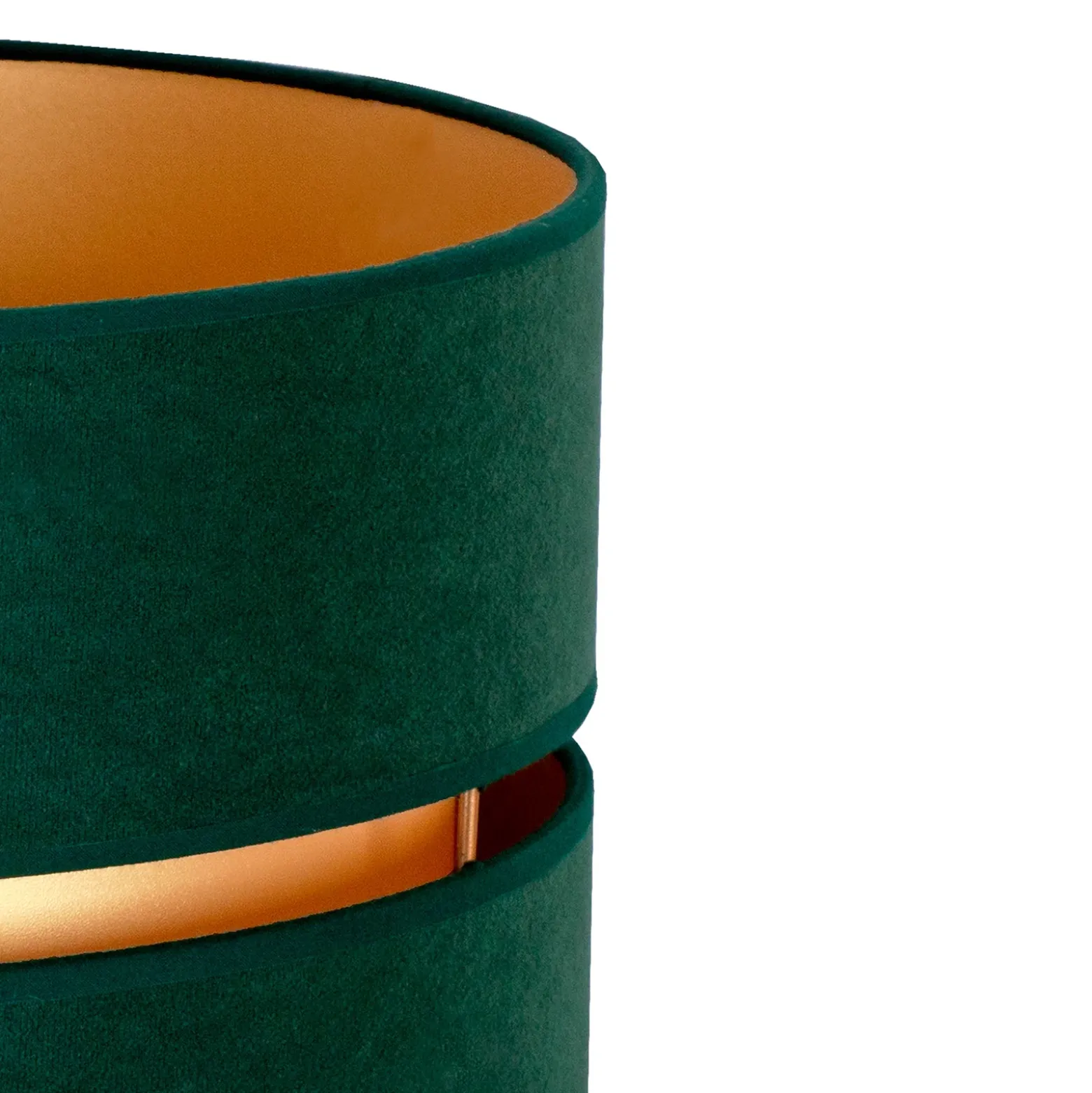 Lámpara de mesa Duo, verde/dorado, altura 50 cm