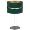 Lámpara de mesa Duo, verde/dorado, altura 50 cm