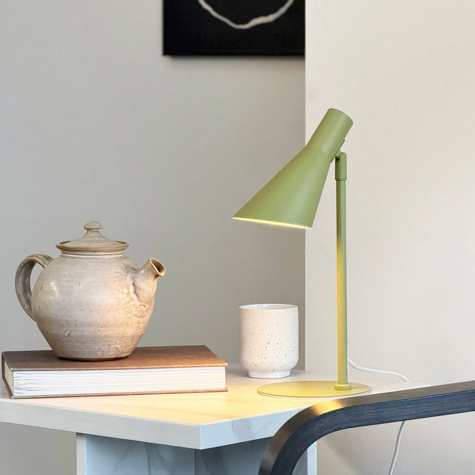 Lámpara de mesa Dyberg Larsen DL12 Mini, verde, E14, metal