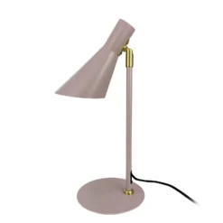 Lámpara de mesa Dyberg Larsen DL12, beige, altura 39,5 cm, metal