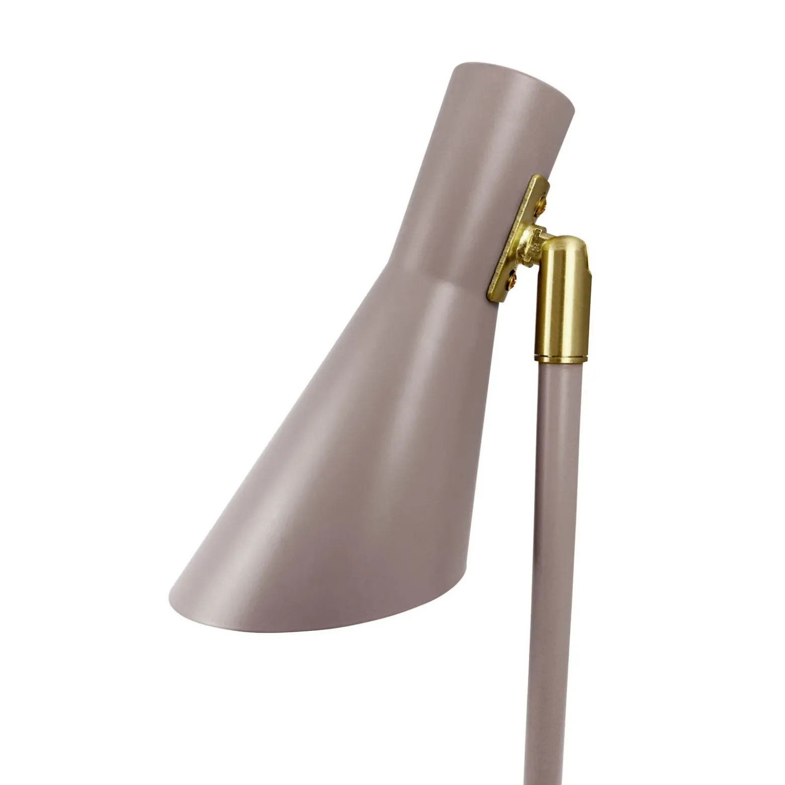 Lámpara de mesa Dyberg Larsen DL12, beige, altura 39,5 cm, metal