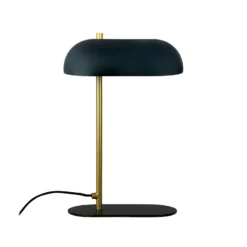 Lámpara de mesa Dyberg Larsen Mini Arch, negro/latón, 32 cm