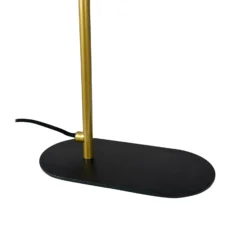 Lámpara de mesa Dyberg Larsen Mini Arch, negro/latón, 32 cm