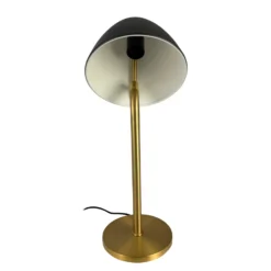 Lámpara de mesa Dyberg Larsen Oulu, negro/latón, altura 47 cm