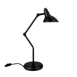Lámpara de mesa Dyberg Larsen Vela, negra, altura 45 cm