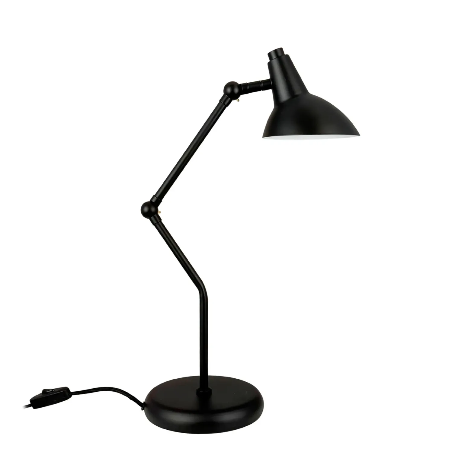 Lámpara de mesa Dyberg Larsen Vela, negra, altura 45 cm