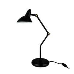Lámpara de mesa Dyberg Larsen Vela, negra, altura 45 cm