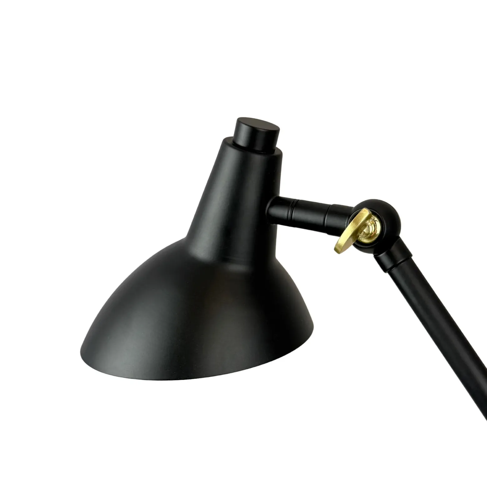 Lámpara de mesa Dyberg Larsen Vela, negra, altura 45 cm