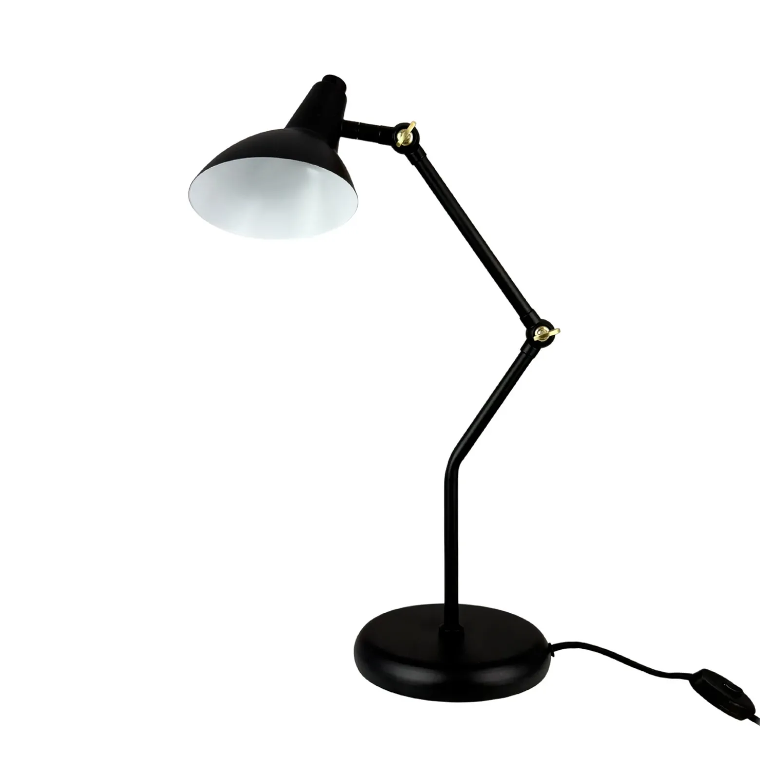 Lámpara de mesa Dyberg Larsen Vela, negra, altura 45 cm