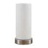 Lámpara de mesa Elianna de Lindby, blanca, cristal, 24 cm, atenuable, E14