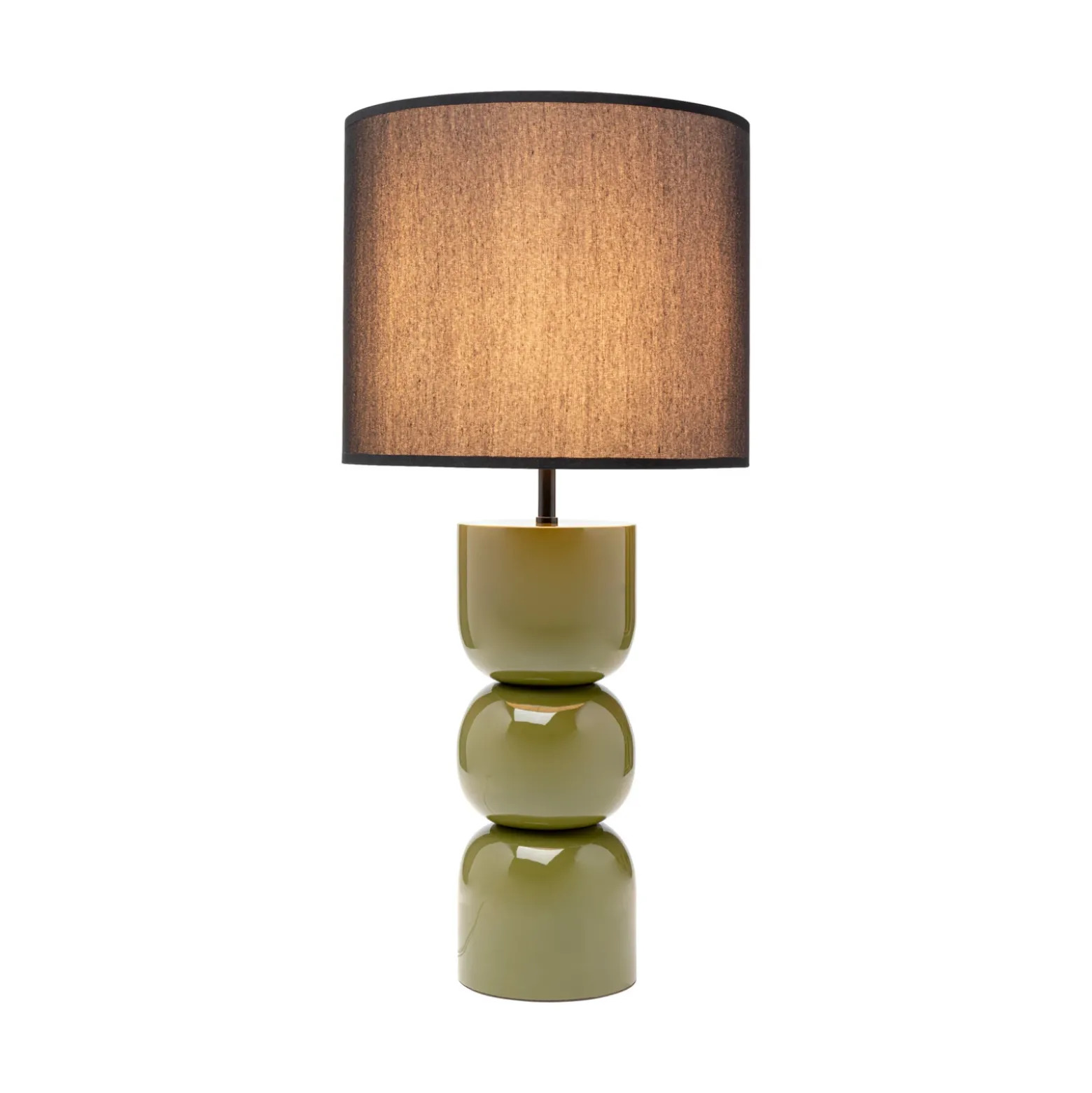 Lámpara de mesa Eliano de KARE, verde, poliéster, 52 cm, E27