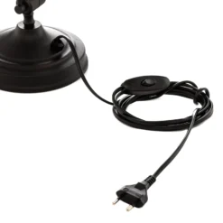 Lámpara de mesa Emoti, negra, 45 cm de altura, regulable