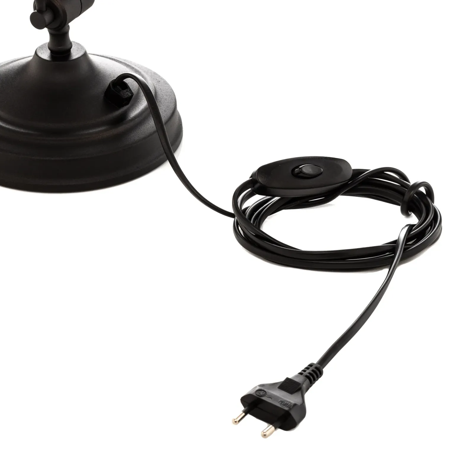 Lámpara de mesa Emoti, negra, 45 cm de altura, regulable
