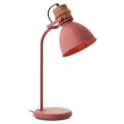 Lámpara de mesa Erena, cabezal orientable, rojo