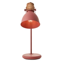 Lámpara de mesa Erena, cabezal orientable, rojo