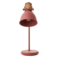 Lámpara de mesa Erena, cabezal orientable, rojo