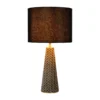 Lámpara de mesa EXTRAVAGANZA VELVET, negra, altura 47 cm, de tela