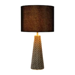 Lámpara de mesa EXTRAVAGANZA VELVET, negra, altura 47 cm, de tela