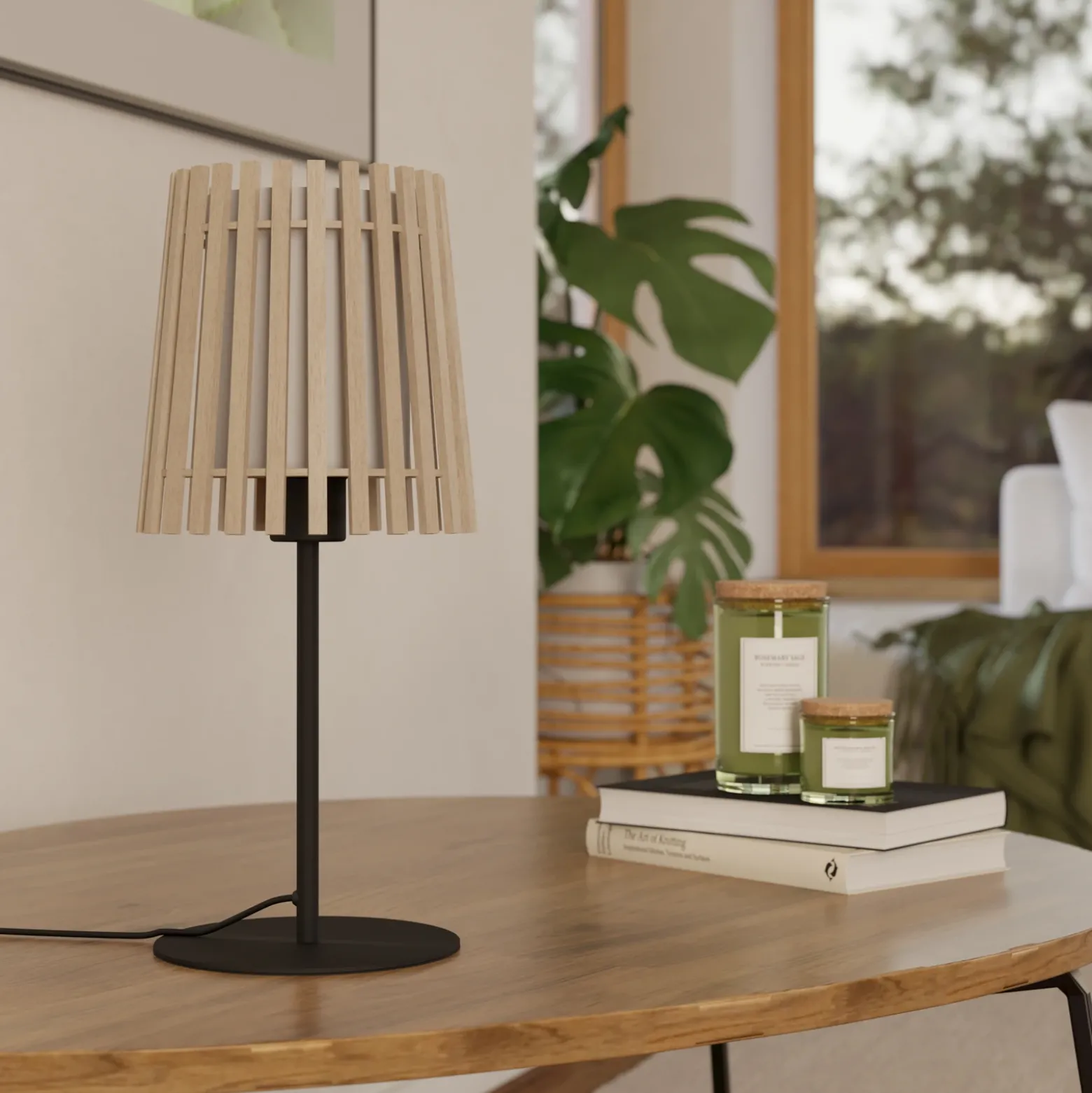 Lámpara de mesa Fattoria con pantalla doble