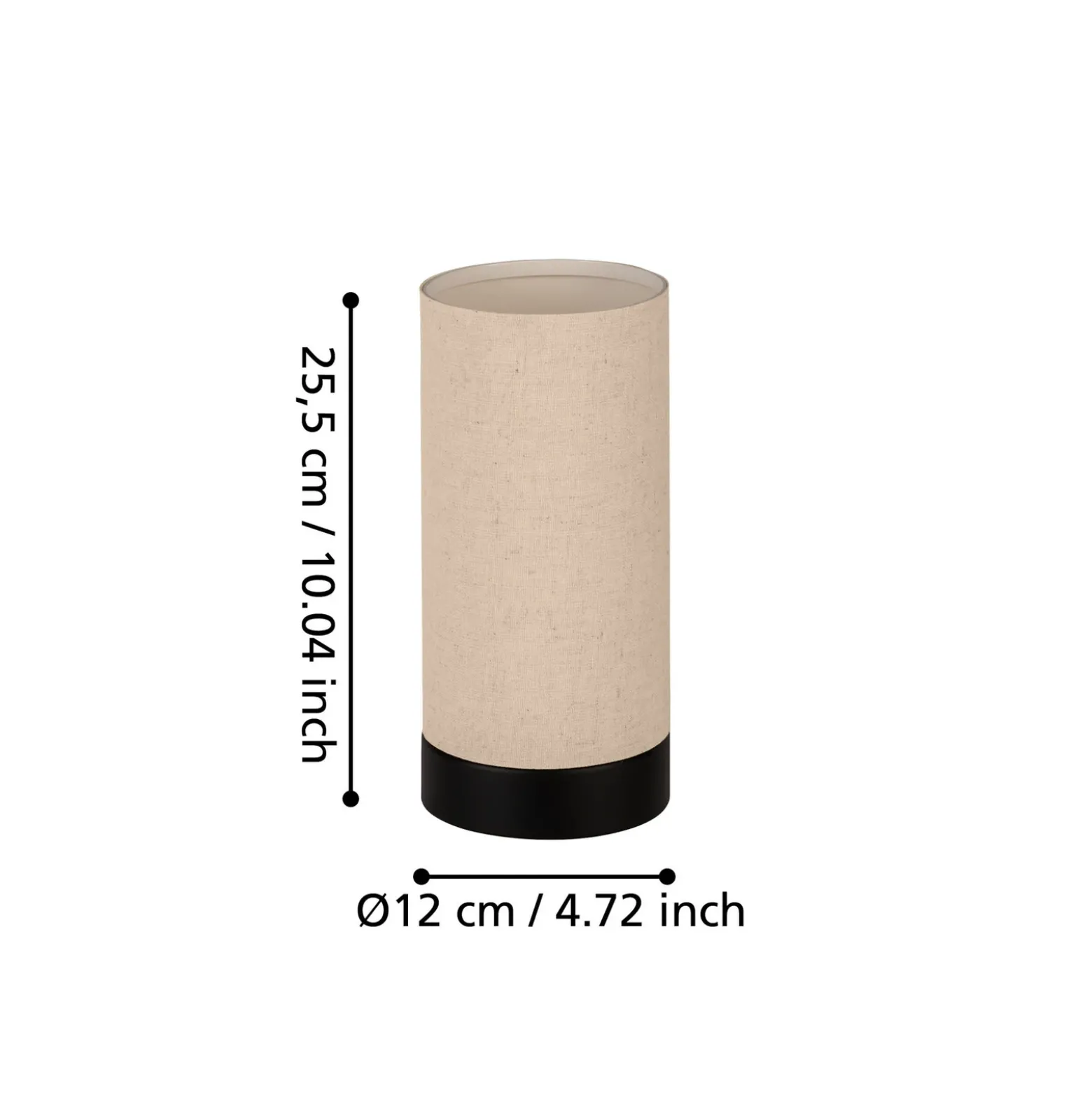 Lámpara de mesa Feniglia con lino natural