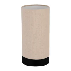 Lámpara de mesa Feniglia con lino natural