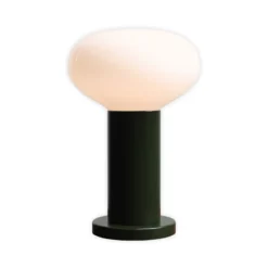 Lámpara de mesa Flo, verde, Ø 19 cm, cristal