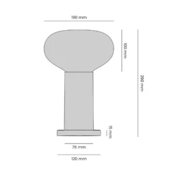 Lámpara de mesa Flo, verde, Ø 19 cm, cristal