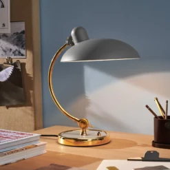 Lámpara de mesa FRITZ HANSEN Kaiser Idell Luxus, gris/messi