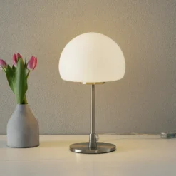 Lámpara de mesa Gaia con función táctil blanco