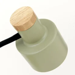 Lámpara de mesa Gili, verde claro, acero, altura 35 cm, E27