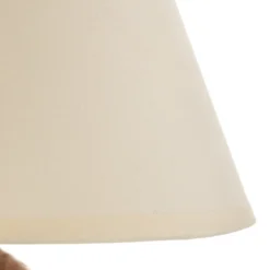 Lámpara de mesa Gill, haya teñida/blanca, altura 24 cm, E27