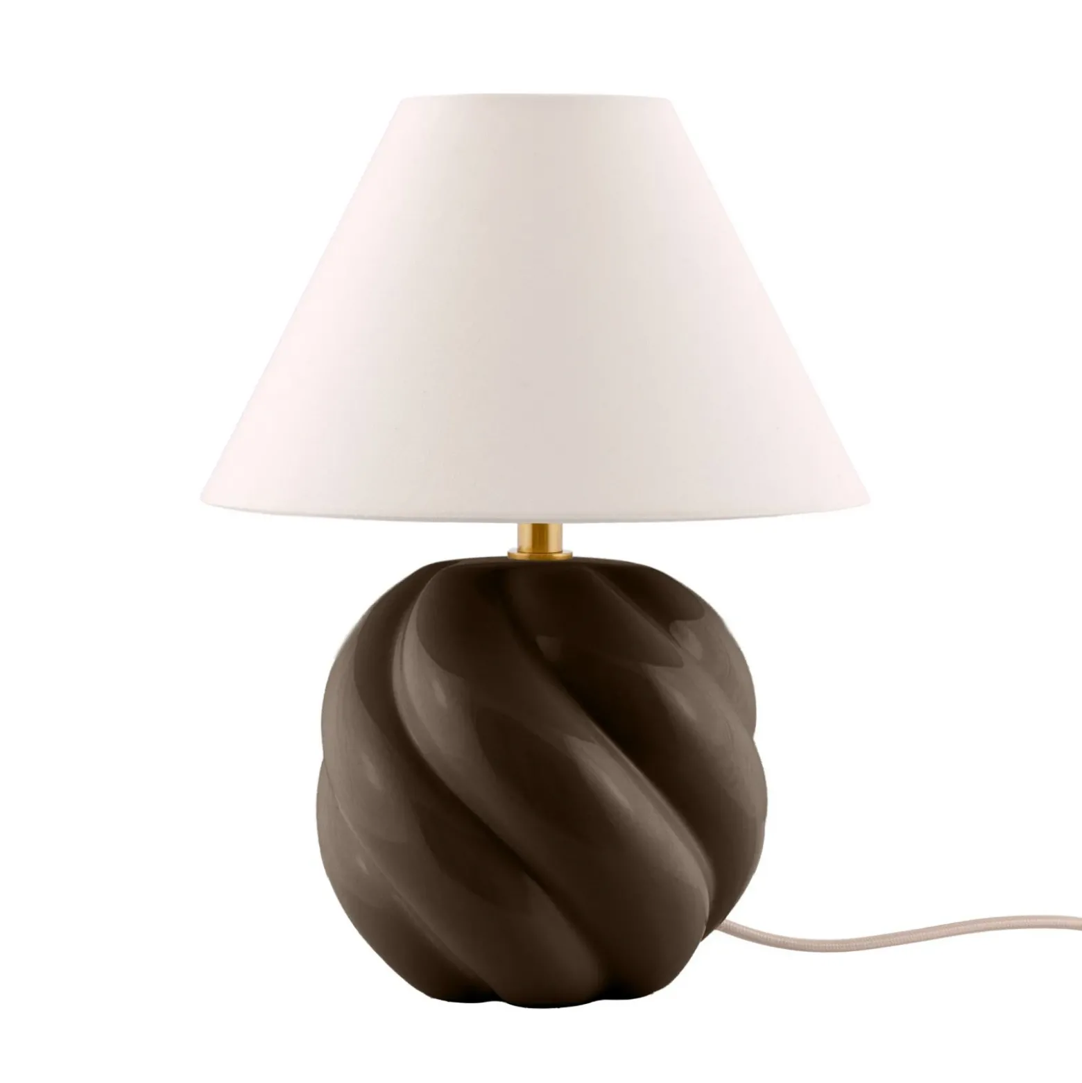 Lámpara de mesa Globen Lighting DAHLIA, beige/marrón, altura 31 cm