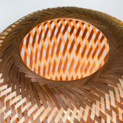 Lámpara de mesa GOOD & MOJO Barbados, marrón, Ø 25 cm, bambú, E27