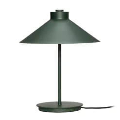 Lámpara de mesa HÜBSCH Shape, verde oscuro, hierro, E14