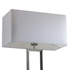 Lámpara de mesa Helestra Enna 2, 53 cm de altura, E14, blanca, textil